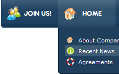 Klappmenues horizontales menue in typo3 Klappmenues